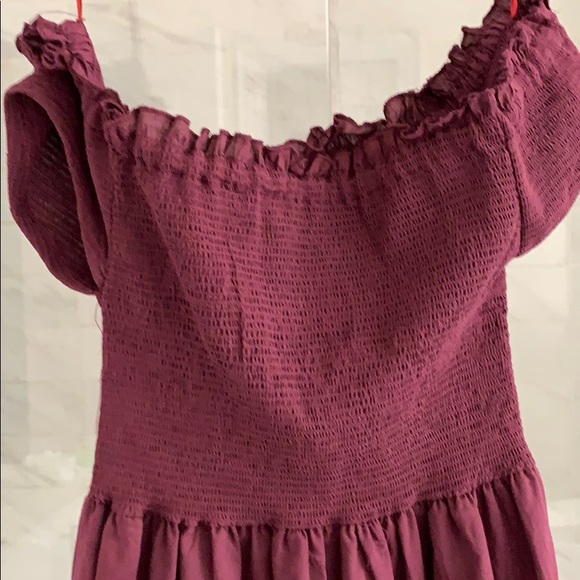 New Off shoulder bergundy dress - Picture 2 of 10